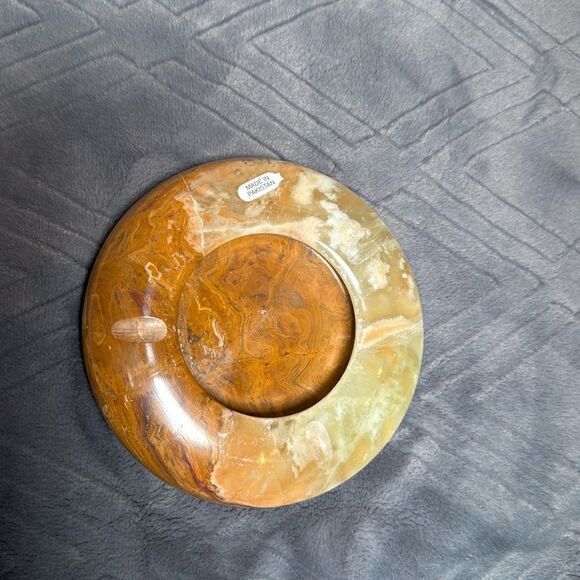 Gorgeous Natural Stone Ashtray or Trinket Box Heavy BRAND NEW Great Gift - Picture 3 of 12